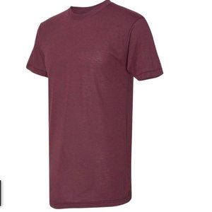 NWT American Apparel Tri Blend Track Tee Burgundy